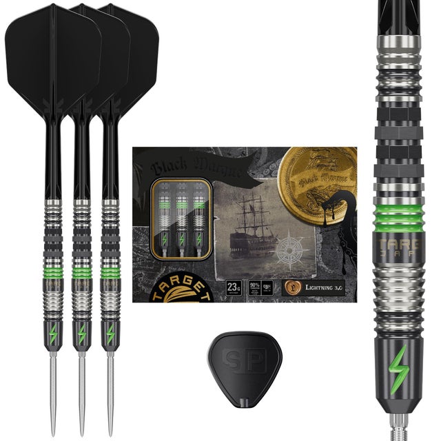 Target Japan The Legend G9 Swiss Point Steel Tip Darts 24g | 90% wolfraam, K -Flex vleugel & schacht nr. 6, 2BA pixelpunten, Paul Lim Gen 9, incl. opbergdoos & point guard/standaard
